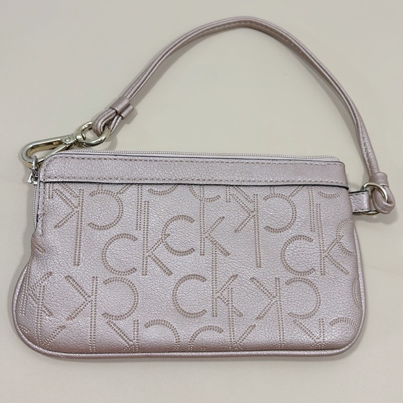 Calvin Klein signature metallic tan wristlet​​​​​​​​​ - Picture 3 of 8